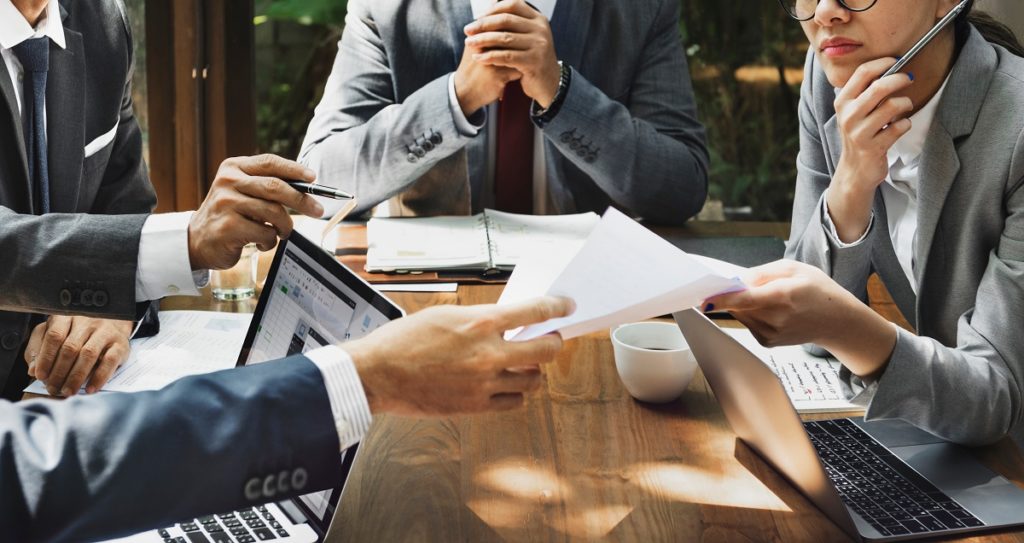 Businesspeople in a meeting