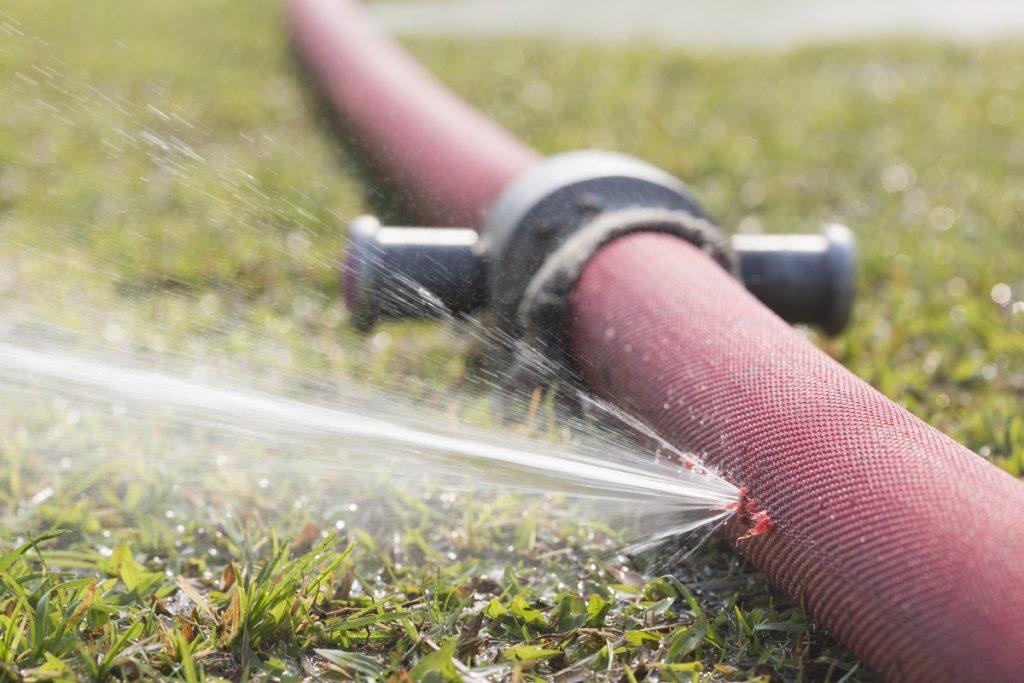 leaking pipe in the yard