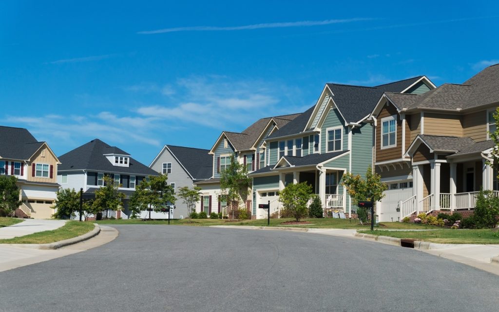 houses in suburban area