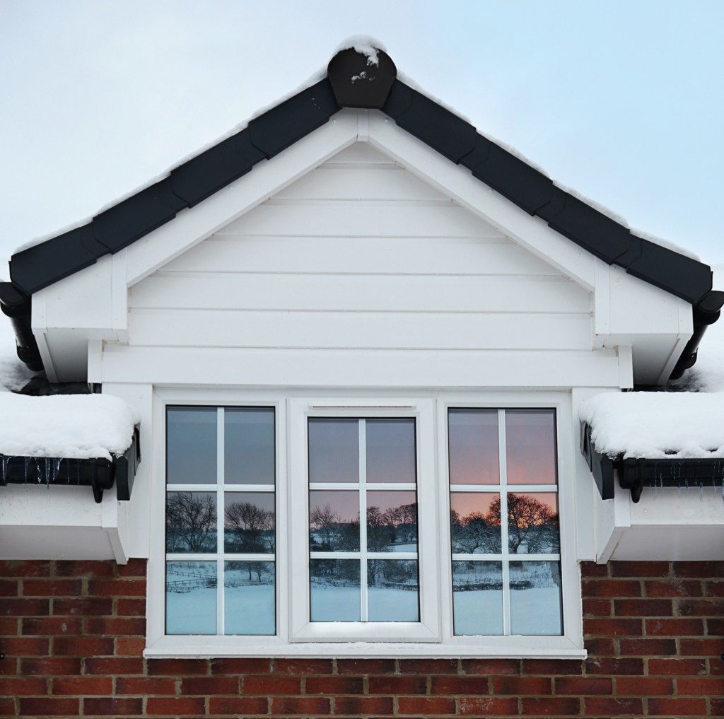 House covered in snow