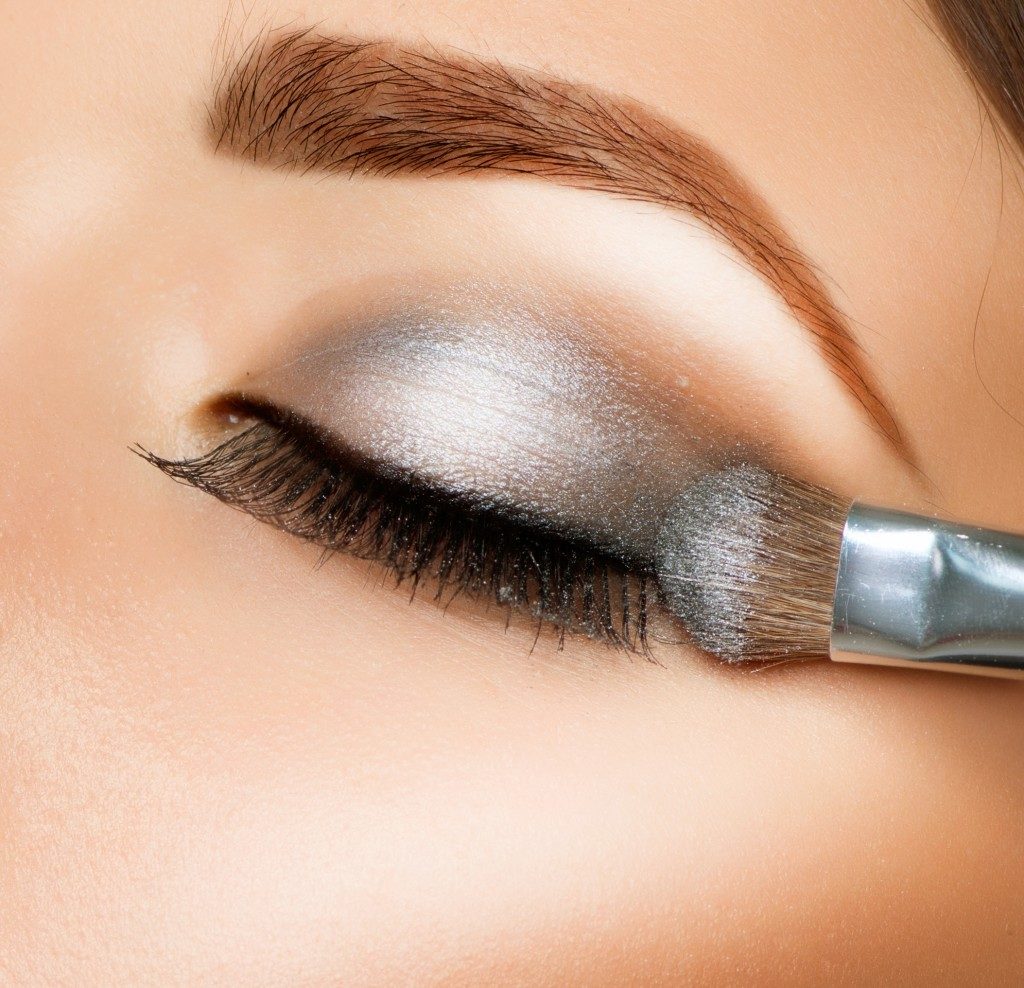 Makeup, eyeshadow and eyeshadow brush