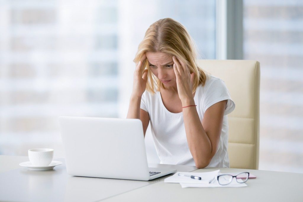 woman feeling stressed