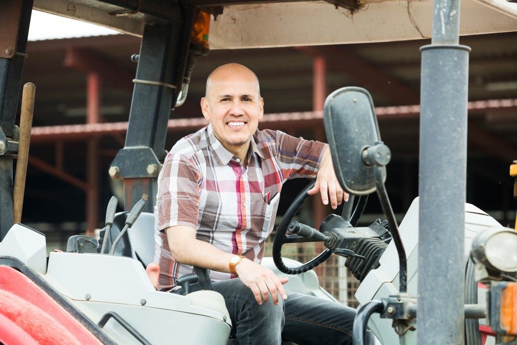 agricultural machinery in farm