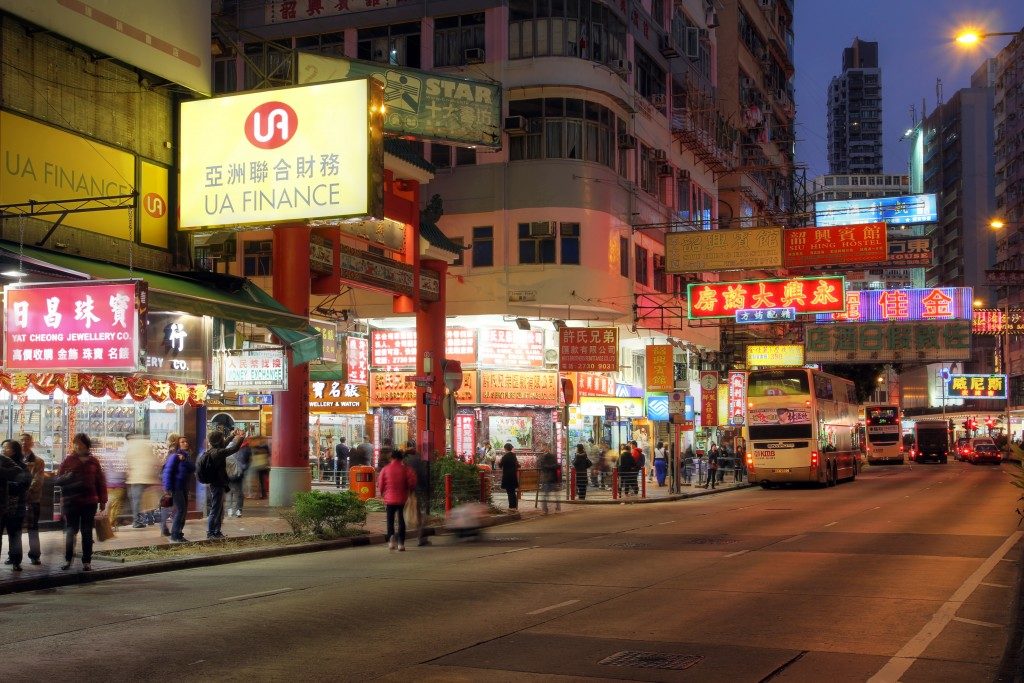 Commercial area in Chinatown