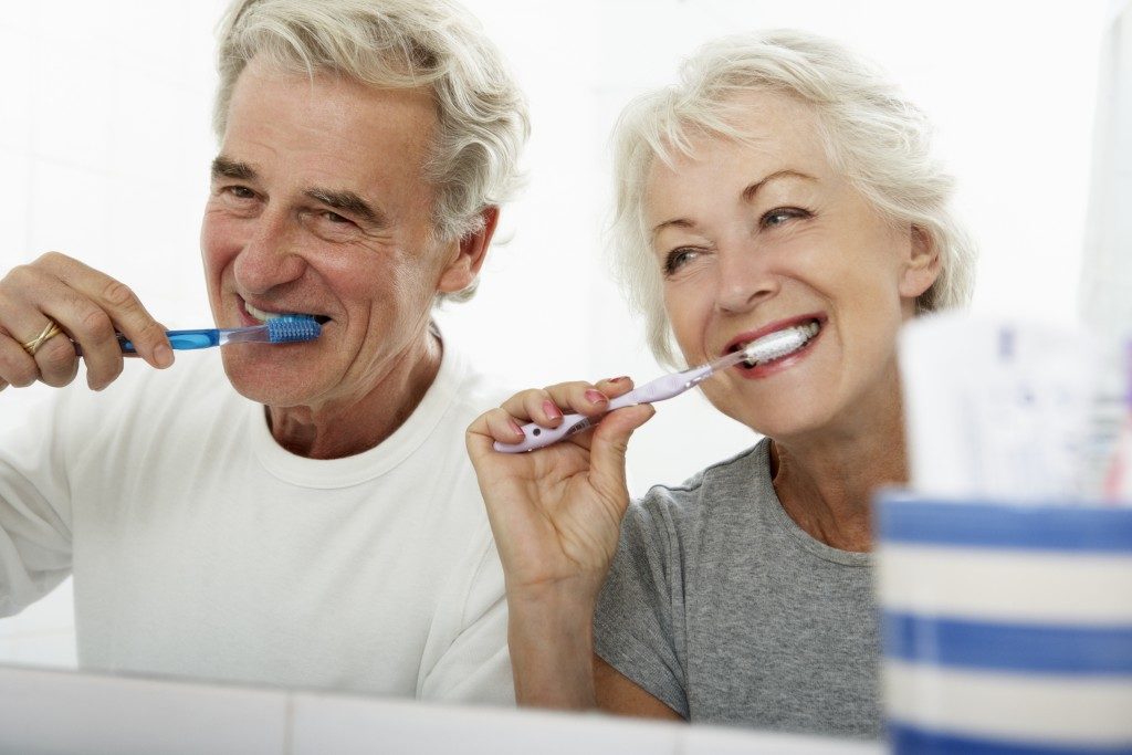 brushing teeth