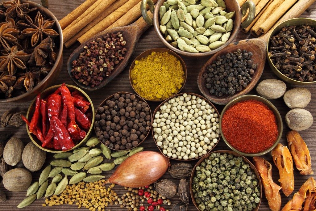 variety of spices