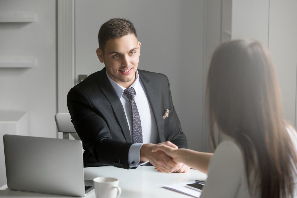 woman talking to her boss