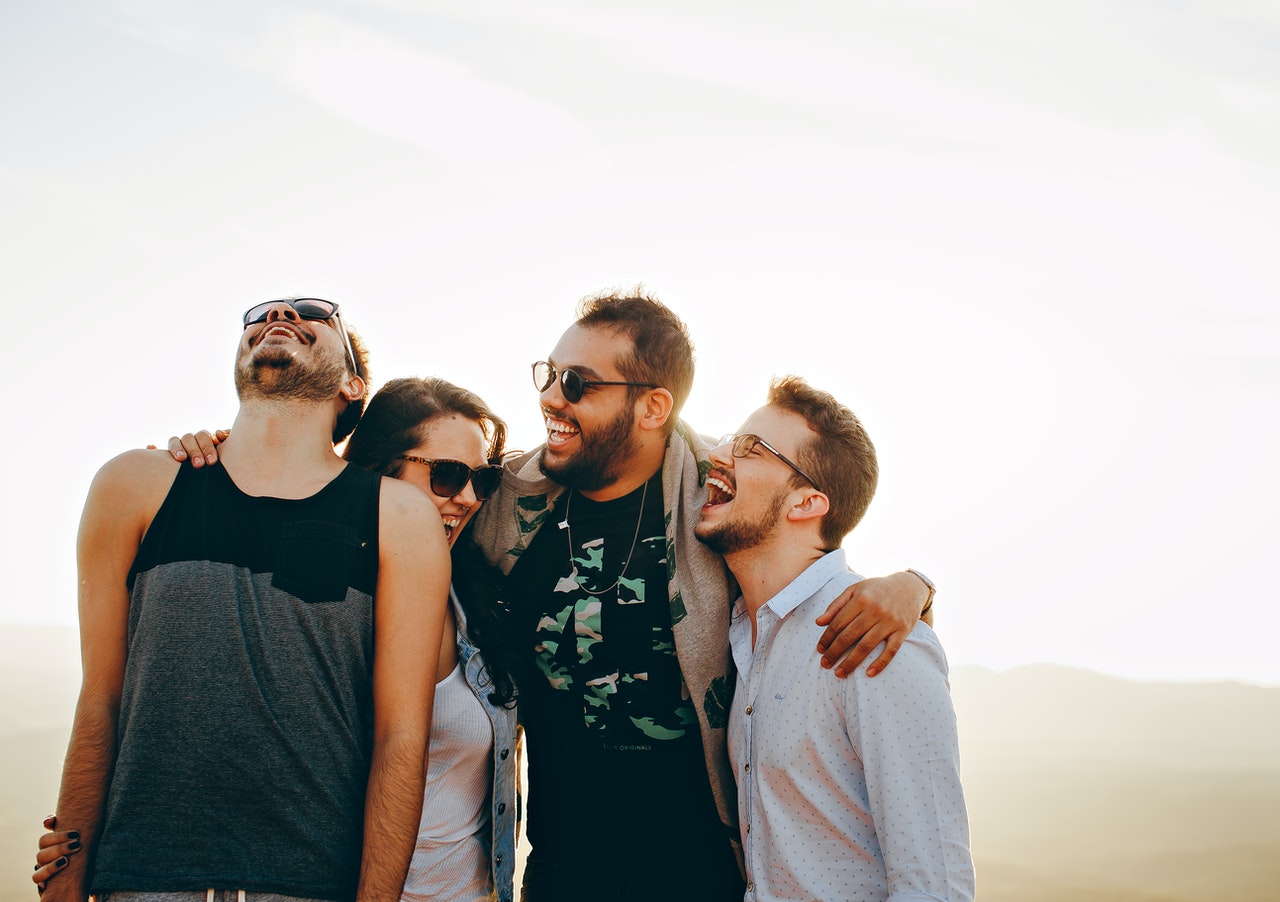 friends laughing together