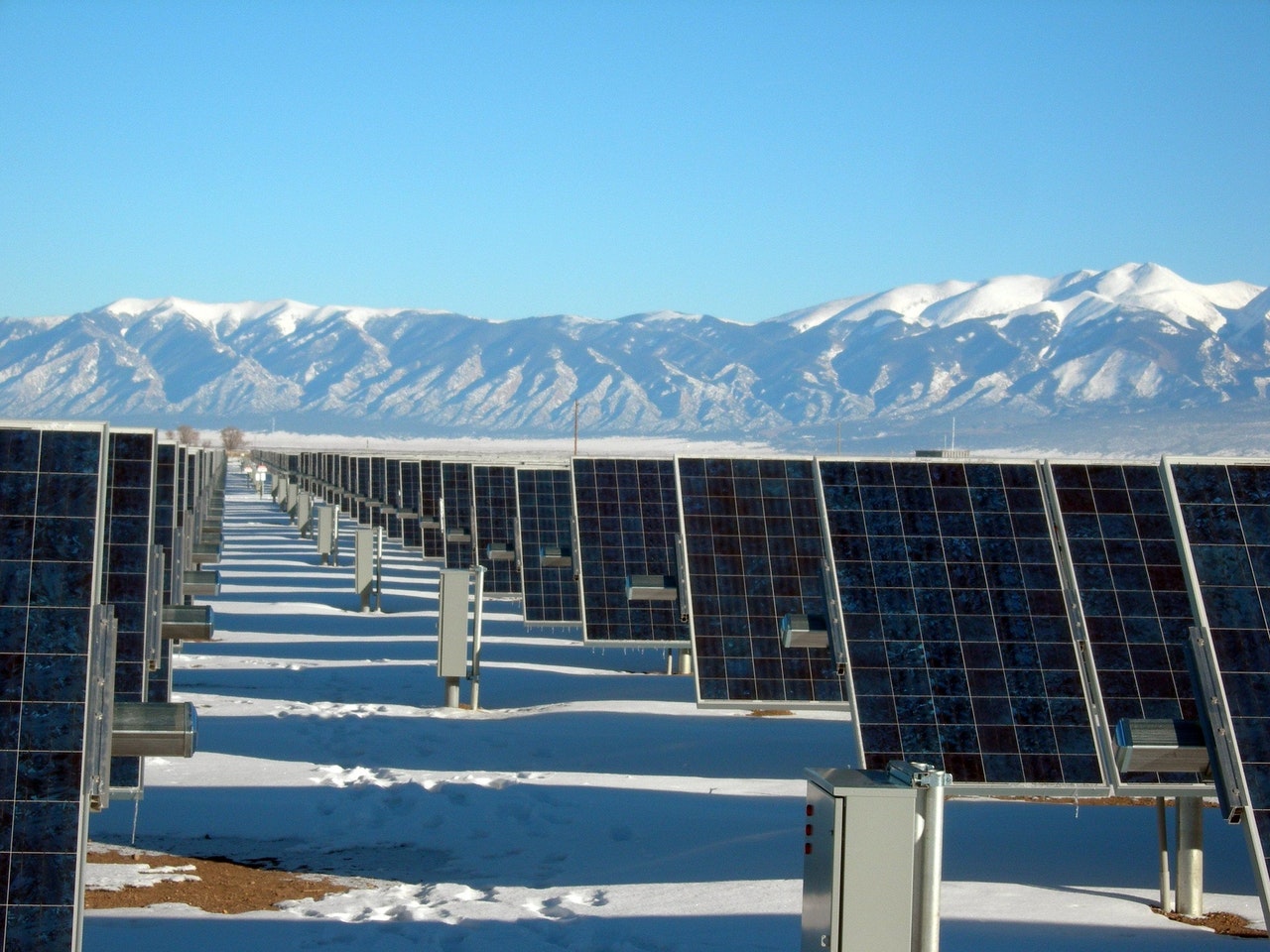 solar panels on a field