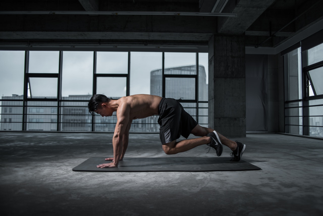 man exercising