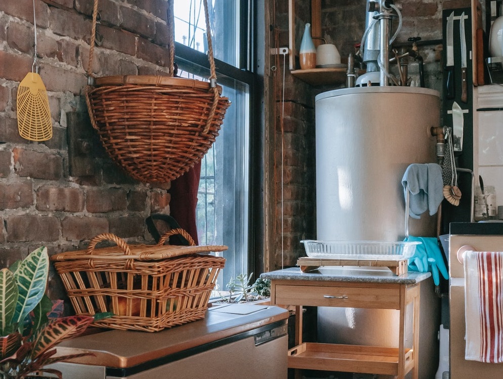 home boiler in the kitchen