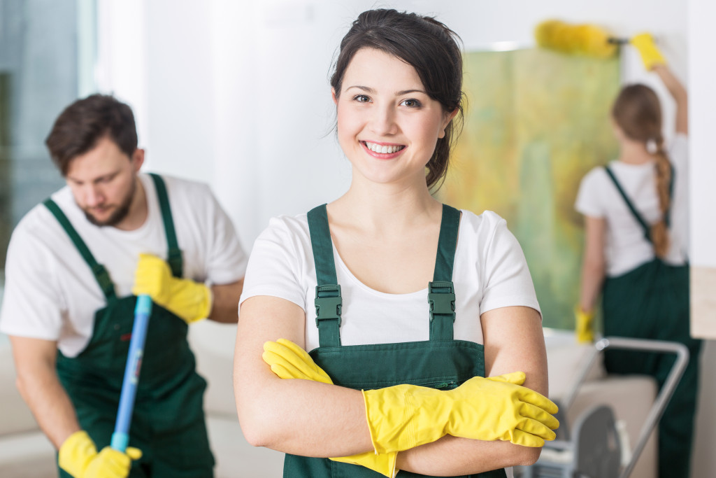 cleaning business staff